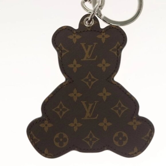 LOUIS VUITTON Porte Cles Teddy Bear Charm Leather Brown - Picture 6 of 8